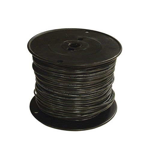 Republic Wire Stranded Copper THHN Building Wire 500'/Spool - 12STRTHHN-BLK