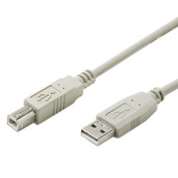 Steren USB Cable A/B Male-Male 6 Ft Grey - 506-406