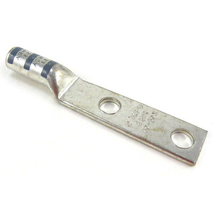 #4 AWG 1/4" Bolt Two-Hole Long Barrel Compression Lug - 54854BEPH