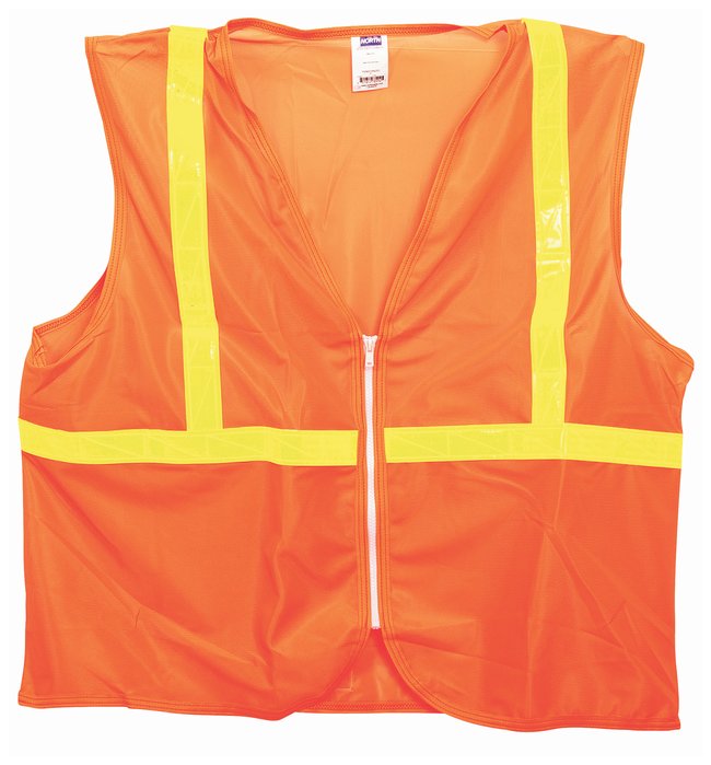 Honeywell XL Orange Polyester High-Visibility Traffic Safety Vest - TVA2/15NZ/O/XL