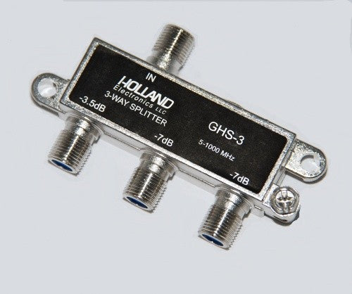 Holland 1 GHz 3 Way Horizontal Splitter - GHS-3