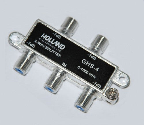 Holland 1 GHz 4 Way Horizontal Splitter - GHS-4