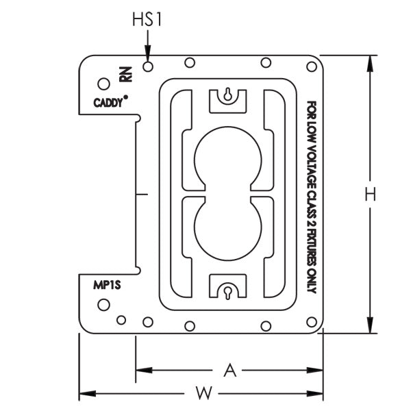 nVent Caddy Low Voltage Mounting Plate - MP1-S
