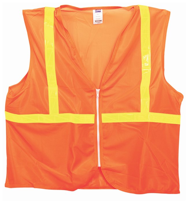 Honeywell XL Orange Polyester High-Visibility Traffic Safety Vest - TVA2/15NZ/O/XL