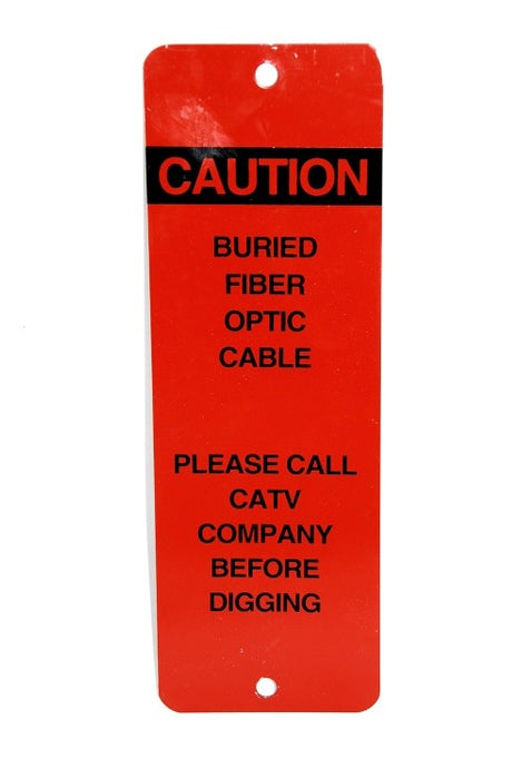 Buried Fiber Optic Cable Warning Sign 10/Pack - ISP412-3FIBER