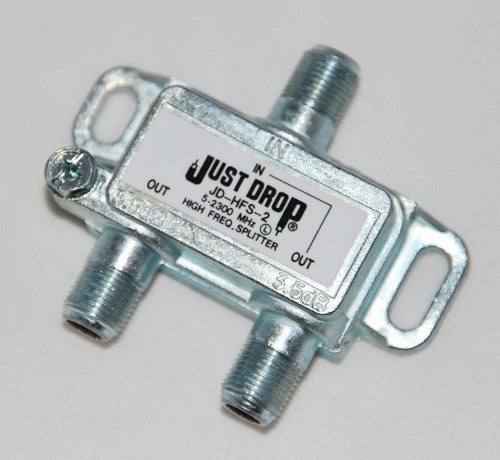 Just Drop 5-2300MHz 2 Way Splitter - JD-HFS-2