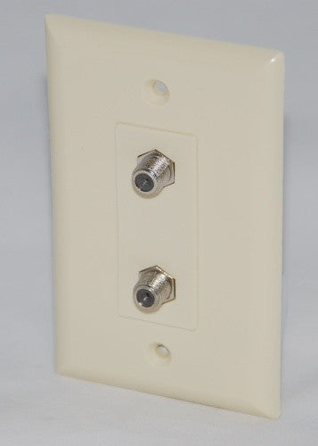 Cable Maid Dual F-81 Connectors Wall Plate - WP*D81-B